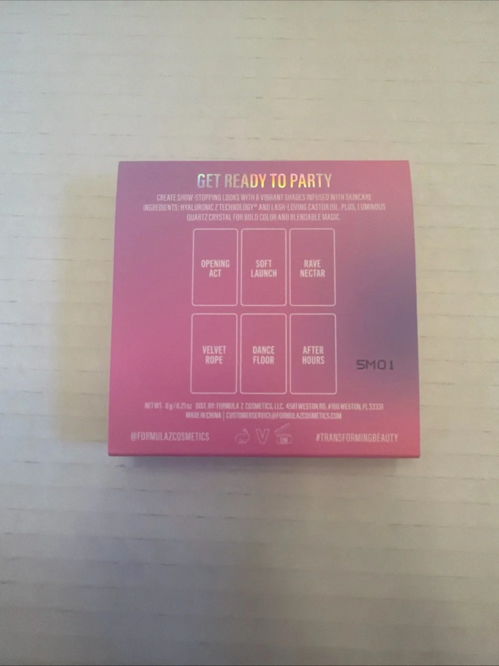 Formula Z Party Diva Eyeshadow Palette - Pink Neutral Shades
